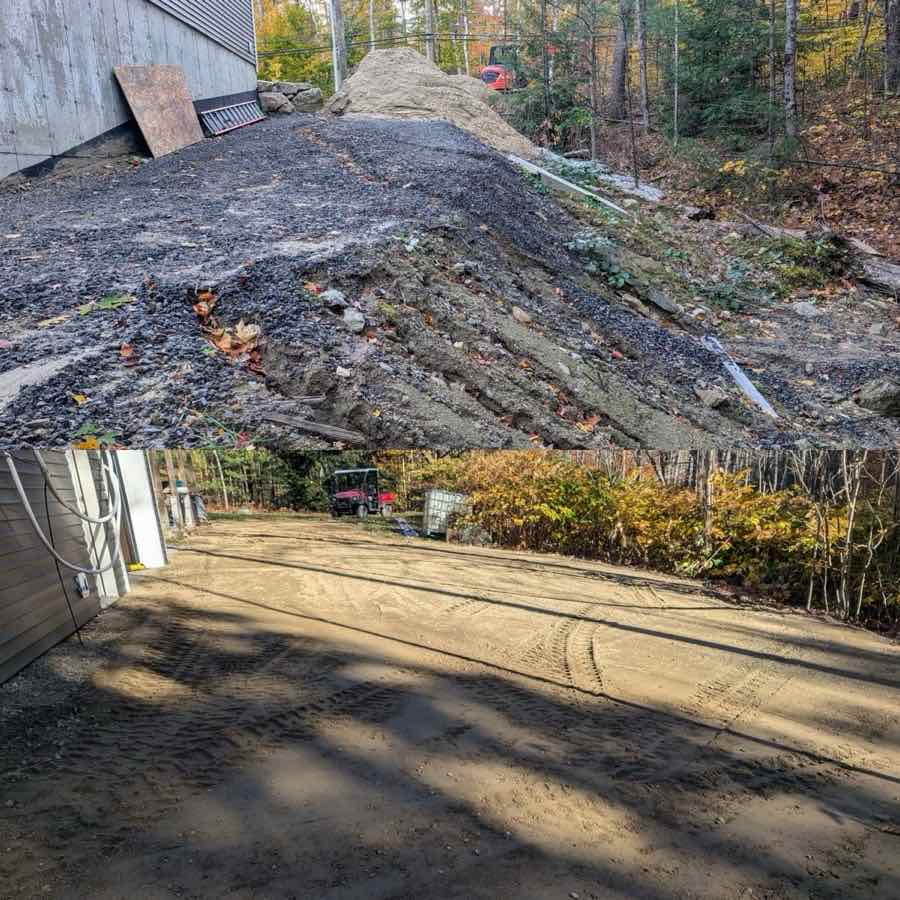 Before and after for drainage repair